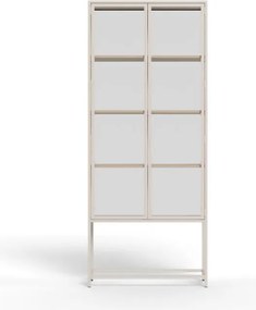 Vitrína Seaford 77x185,6 cm sivá