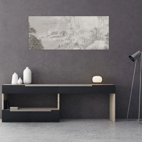 Obraz - Čínska krajina (120x50 cm)
