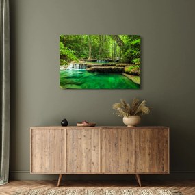 Obraz - Zelený vodopád (90x60 cm)