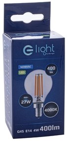 Dekoračná LED žiarovka E14 neutrálna 4000k 4w 400 lm