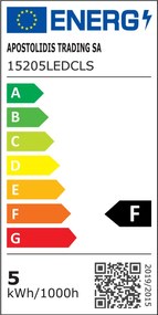 ACA Lighting LED stolný lampička s vypínačom a klipom BAZ 5W/230V/4000K/340Lm/120°/IP20, biela