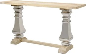 Konzolový stolík Glamour 160 cm z masívu hnedý/chróm