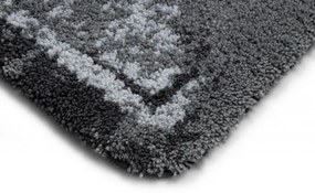 Kúpeľňový koberček FROTTE rozeta, protišmykový, mäkký - sivý