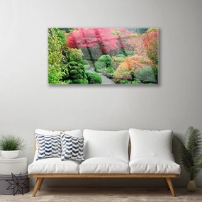Obraz na skle Záhrada kvetina strom príroda 100x50 cm