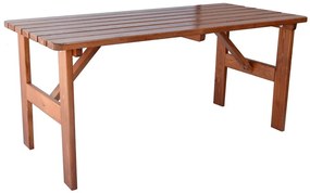 Drevený záhradný stôl VIKING 150cm‎ z borovicového dreva - lakovaný