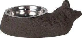 Miska pre mačky v tvare hnedej liatinovej mačky - 32*23*10 cm / 325 ml