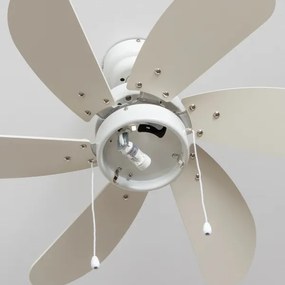 ZEVENTI - Stropný ventilátor FAMARA 1xE14/60W/230V biela