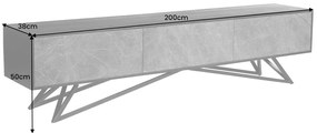Atan Soul skrinka pod TV 200 cm prírodný kameň