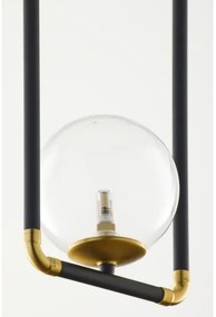 Jupiter 2023 - Luster na lanku ZAFRA 1xG9/10W/230V čierna/zlatá/číra