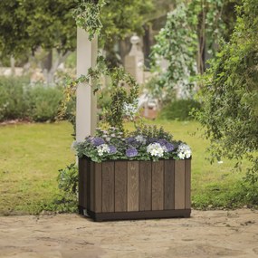 Keter kvetináč Deco Rectangle 45,5 x 76 x 45,5, hnedá