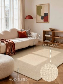 ELLE Decoration, Kusový koberec Puristic Knots 106319 Light Beige z kolekcie Elle, 160x230, béžová, obývacia izba