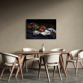 Obraz - Ruže a husle (90x60 cm)