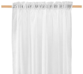 Elegantná biela záclona na okná 280 cm