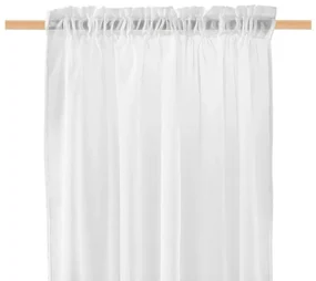 Elegantná biela záclona na okná 280 cm