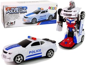 Lean Toys Transformer a policajné auto 2v1