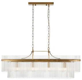 Endon 112573 - Luster na reťazi MARIETTA 4xE14/6W/230V mosadz/číra