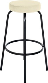Barová stolička Kamari zamat - krémová