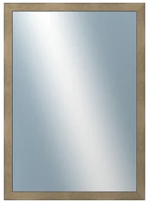DANTIK - Zrkadlo v rámu, rozmer s rámom 50x70 cm z lišty KOSTKA platina (2785)