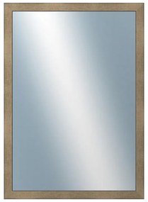 DANTIK - Zrkadlo v rámu, rozmer s rámom 50x70 cm z lišty KOSTKA platina (2785)