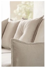 Béžová menčestrová rozkladacia rohová pohovka (variabilná) Lazy Lukka – Miuform