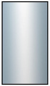 DANTIK - Zrkadlo v rámu, rozmer s rámom 50x90 cm z lišty Hliník čierna lesklá (7269016)