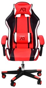 JUMI Hráčska stolička Aragon červená/čiena/biela