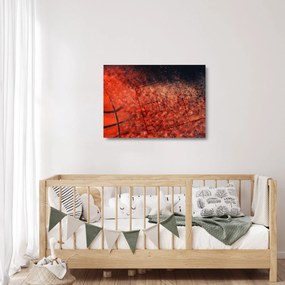 Sklenený obraz - Basketbalová lopta (70x50 cm)