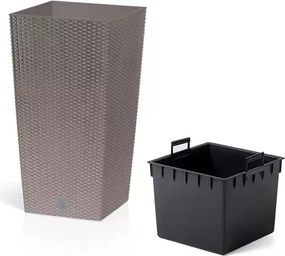 Plastový kvetináč DRTS200 20 cm - mocca
