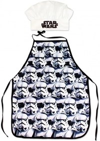 Detská zástera s kuchárskou čiapkou Star Wars - Hviezdne vojny - pre deti 3 - 8 rokov