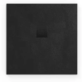 Sprchová vanička štvorcová SAT Alek 80x80 cm liaty mramor čierna SATALEK80Q