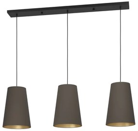 Eglo 390196 - Luster na lanku PETROSA 3xE27/40W/230V hnedá