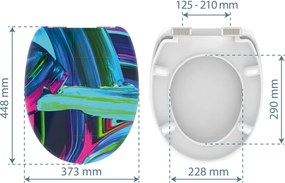 Eisl Sanitär WC sedátko Duroplast Soft Close Neon Paint 82191
