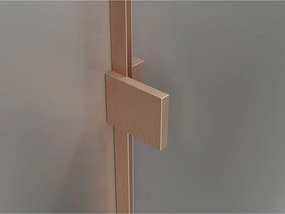 Mexen Lunar T, sklápací sprchový kút ľavý 100 x 120 cm, 8mm číre sklo, medený matný profil, 834T-100-120-65-00-L