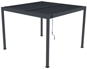Hliníková bioklimatická pergola s lamelami BestBerg BBP-9G / 3 x 3 m / sivá