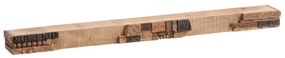 furniture-nabytek.cz - Masívna nástenná polica Greenland z mangového dreva, lakovaná, hnedá – 160×15×10 cm