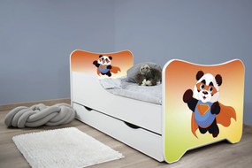 TOP BEDS Detská posteľ Happy Kitty 140x70 Super Panda so zásuvkou