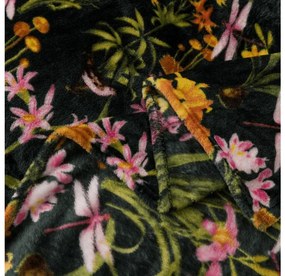 Mikroplyšová deka MYSTIC GARDEN, tmavozelená Rozmer: 200 x 220 cm