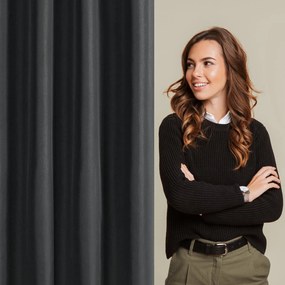 ZÁVES NA PÁSKE RITA 140X270 CM 140X270 CM ČIERNA