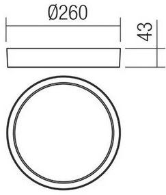 Redo 90155 - LED Vonkajšie stropné svietidlo PONZA LED/16W/230V pr. 26 cm IP65