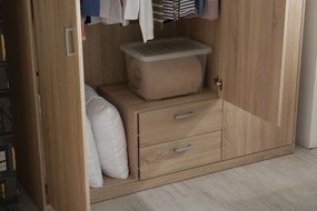 Šatníková skriňa Mega 141, dub sonoma