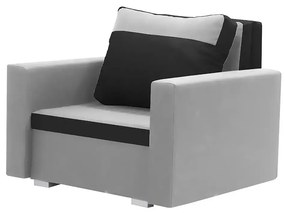 Kreslo ASTRA3 s funkciou spania Strieborná/čierna