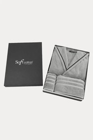 Soft Cotton Darčekové balenie županu, uteráku a osušky STRIPE