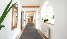 Vopi, Behúň na mieru Nature hnedý, šíre 200 cm, hnedá, chodba / predsieň