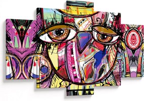 Obraz - Street art - sova (150x105 cm)