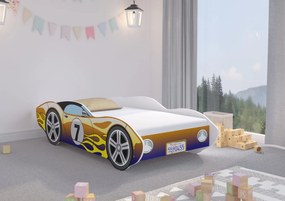 Wooden Toys Detská posteľ Autko CORVETTA 140x70 KAMELEON