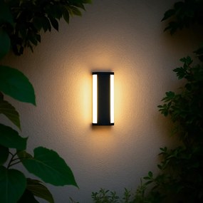 Moderné nástenné svietidlo čierne 30 cm vrátane LED CCT IP54 - Vanya