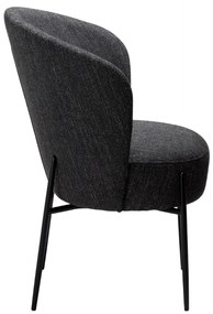 ORBIT ČALÚNENÁ STOLIČKA black bouclé/black