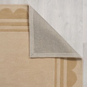 Flair Rugs koberce Ručne všívaný kusový koberec Lois Scallop Natural - 160x230 cm