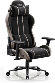 Herné kreslo z látkovým poťahom Normal Size, čierno-béžové: Diablo X-One 2.0 Camel Black
