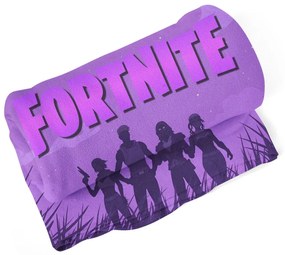 Sablio Deka FORTNITE Fialová silueta - 190x140 cm